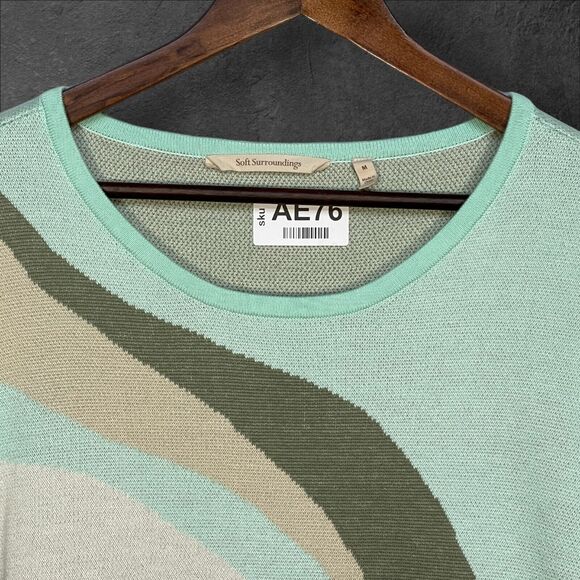 Soft Surroundings Nina Pullover‎ Sweater Women Size M Multicolor Knit - Picture 3 of 13